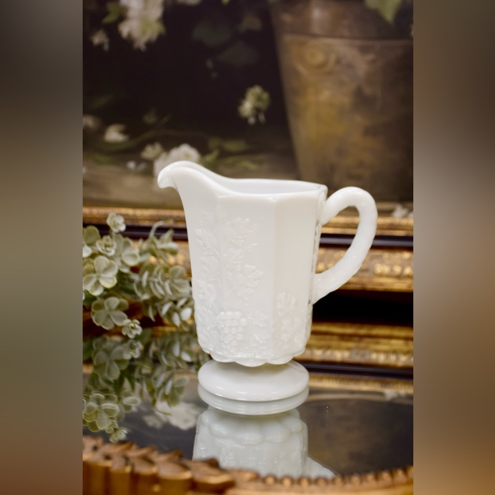 Vintage Westmoreland White Milk‎ Glass Pitcher